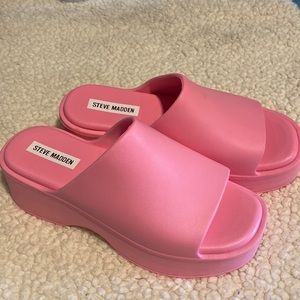 Pink platform slides